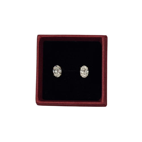 Lab Diamond Oval Studs